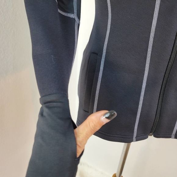 ZAGGORA BURN MORE CALORIES W HOT BODY WATERPROOF BLACK TRACK JACKET W HOOD SZ: M - Picture 14 of 16